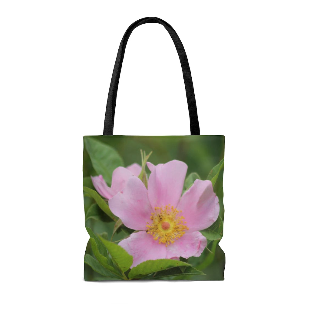 NN AOP Tote Bag Pink Open With Yellow