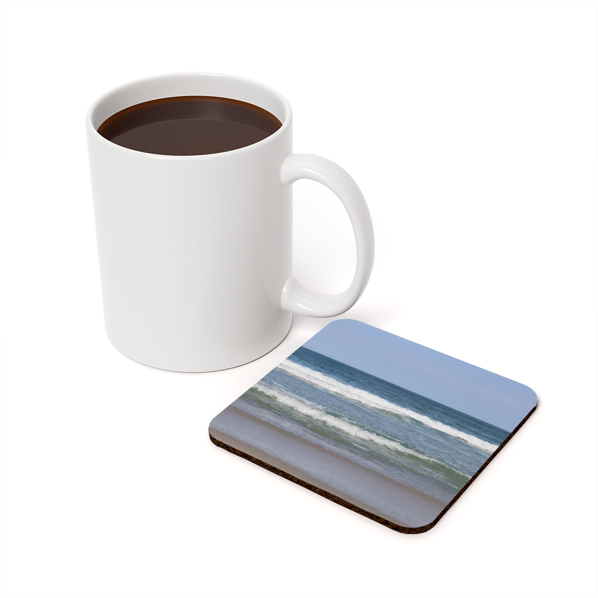 NN Cork Back Coaster Ocean Waves Crashing