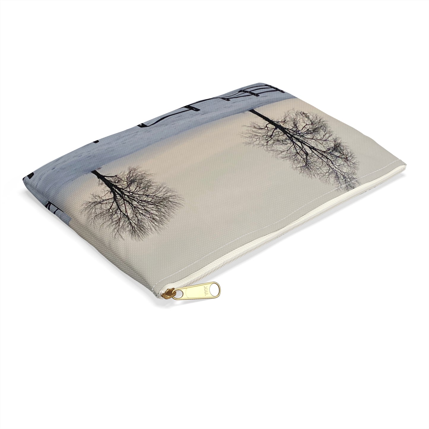 NN Accessory Pouch Two Trees & Fence On Snow Hill