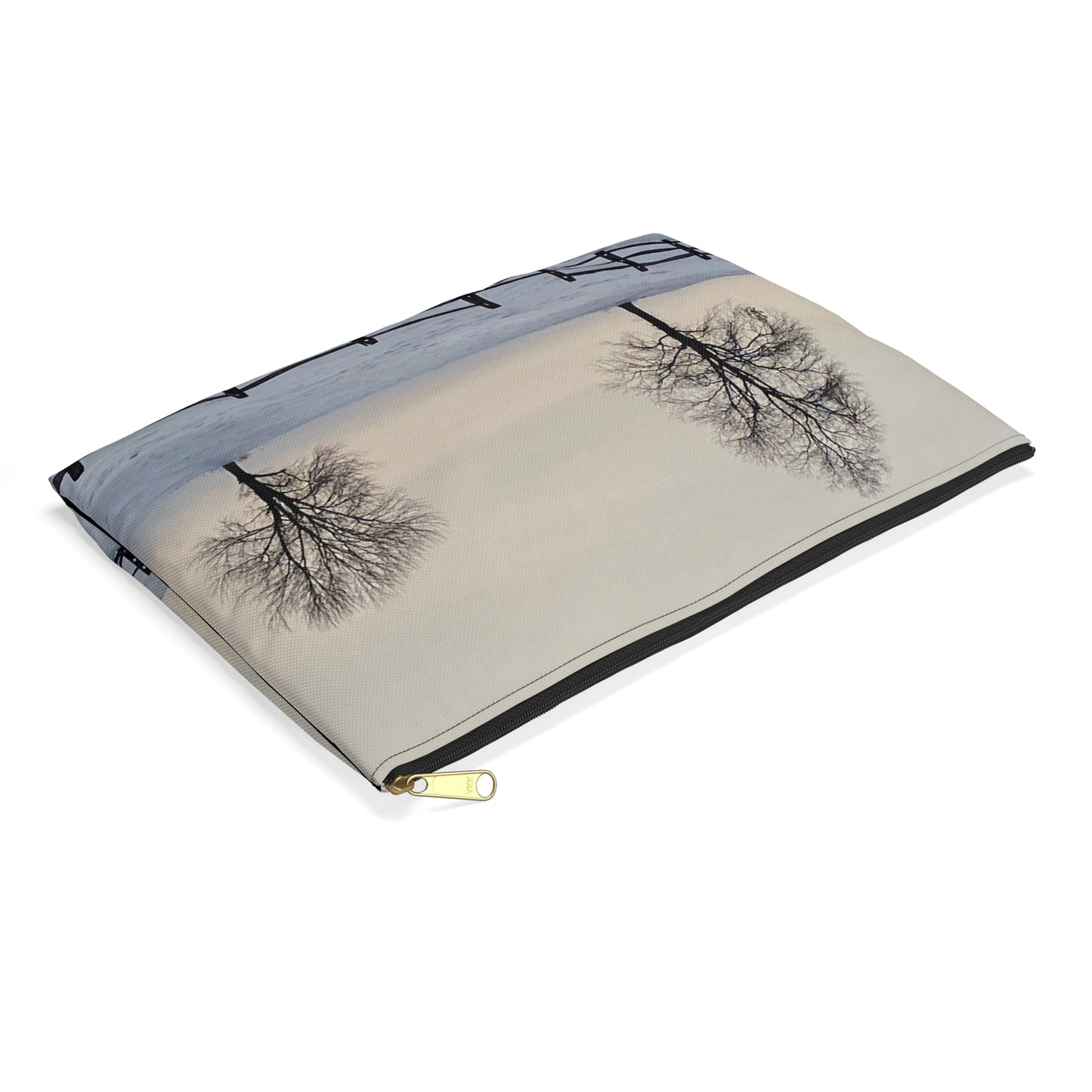 NN Accessory Pouch Two Trees & Fence On Snow Hill