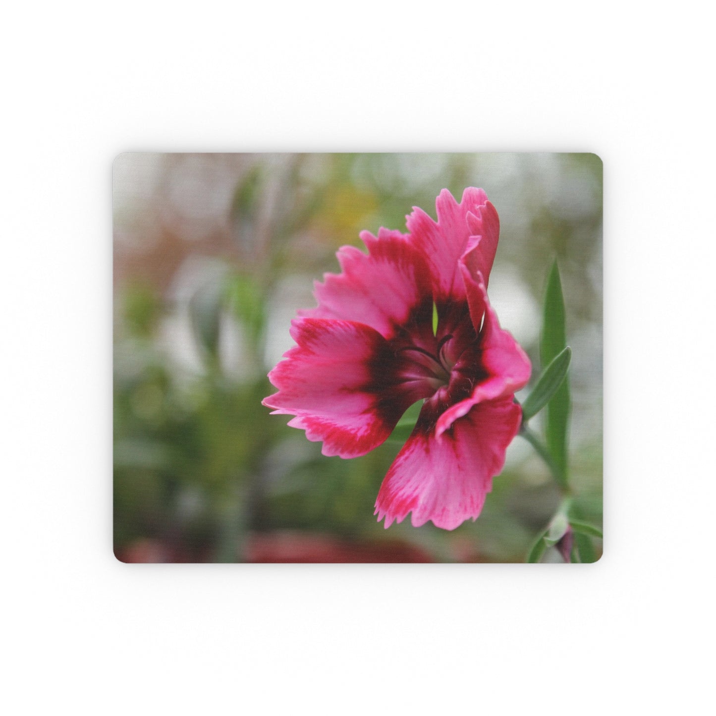 NN Rectangular Mouse Pad Right Hot Pink Flower