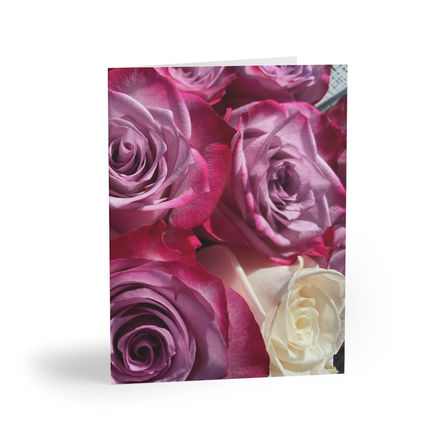 NN Greeting cards 8 pcs Bunch Of Pink Roses