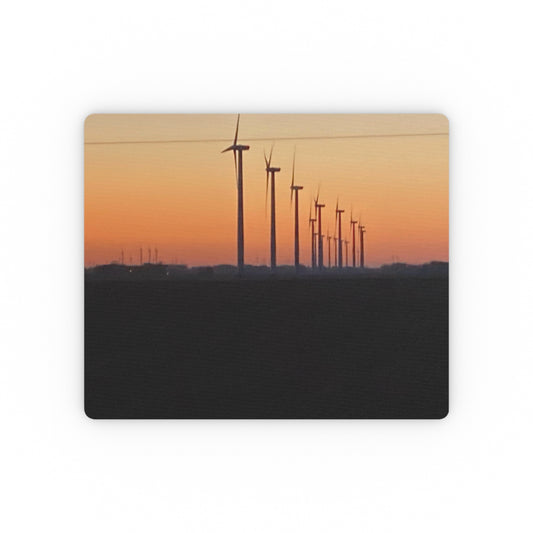 NN Rectangular Mouse Pad Centered Wind Turbines