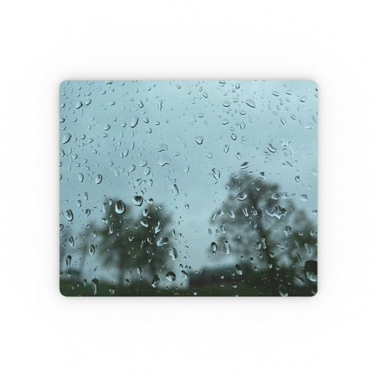 NN Rectangular Mouse Pad 2 Trees Raindrops