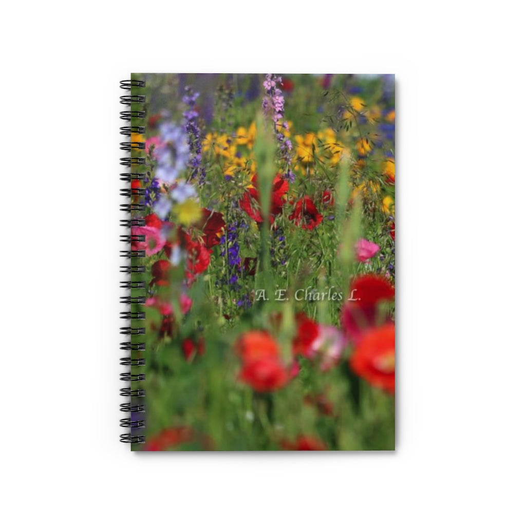 Spiral Notebook - Ruled Line Left Wildflowers