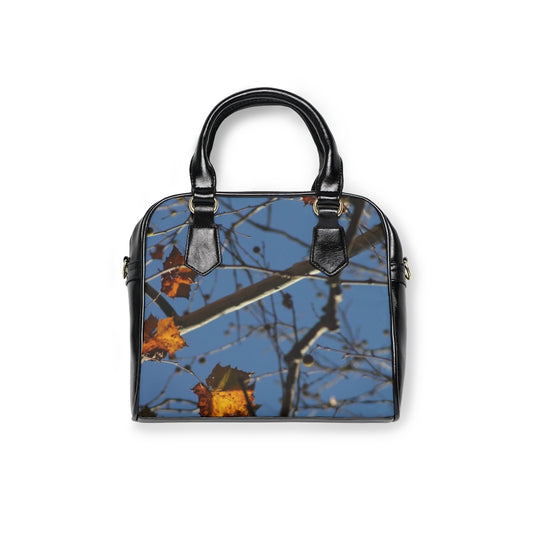 NN Shoulder Handbag Blue Sky & Orange Yellow Leaves