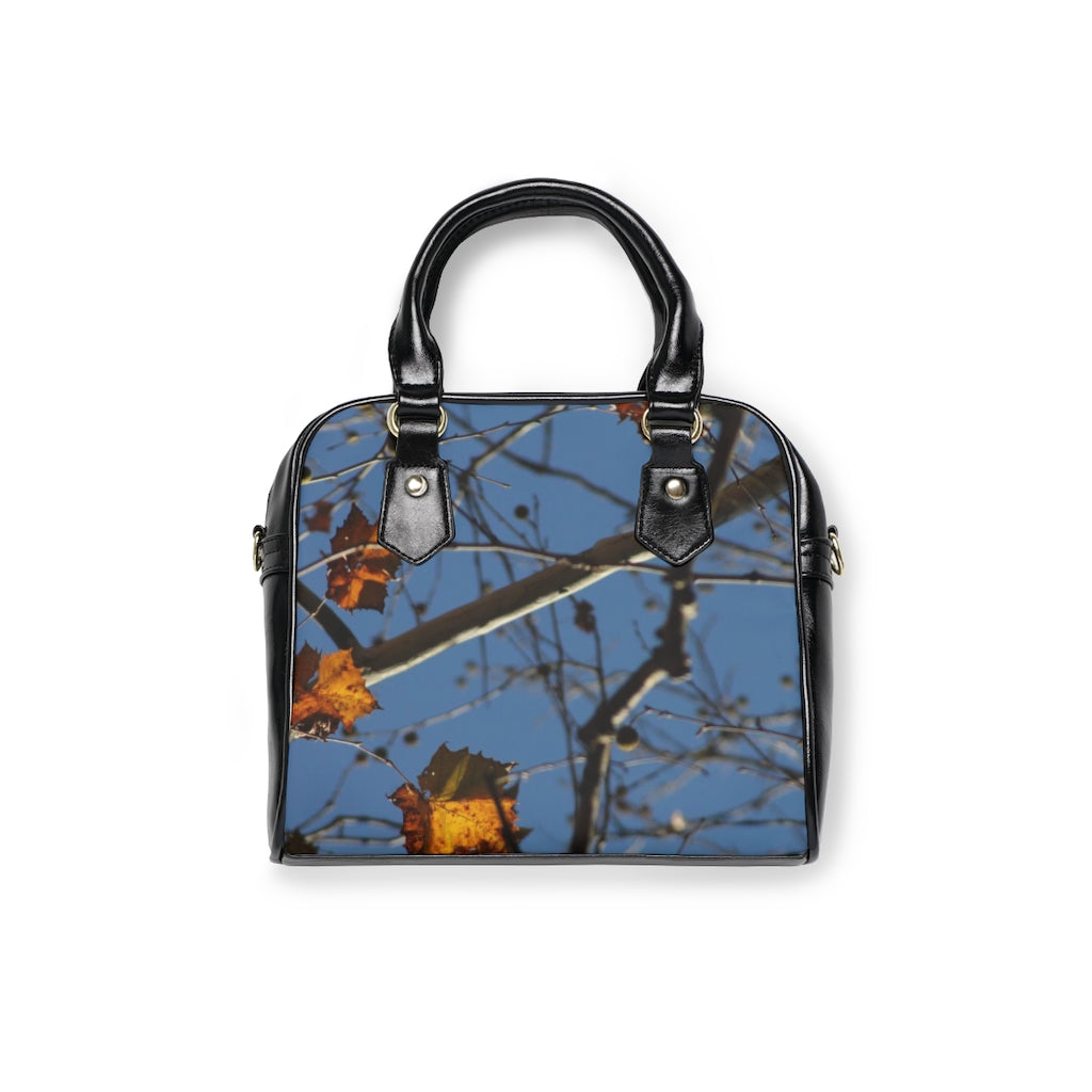 NN Shoulder Handbag Blue Sky & Orange Yellow Leaves