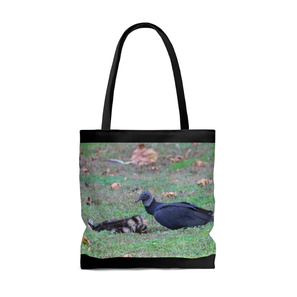 NN AOP Tote Bag Black Vulture Snacks