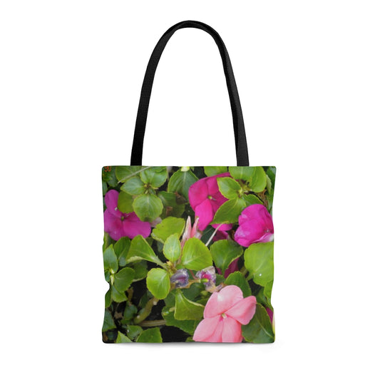 NN AOP Tote Bag Pale Pink & Fuchsia Impatiens