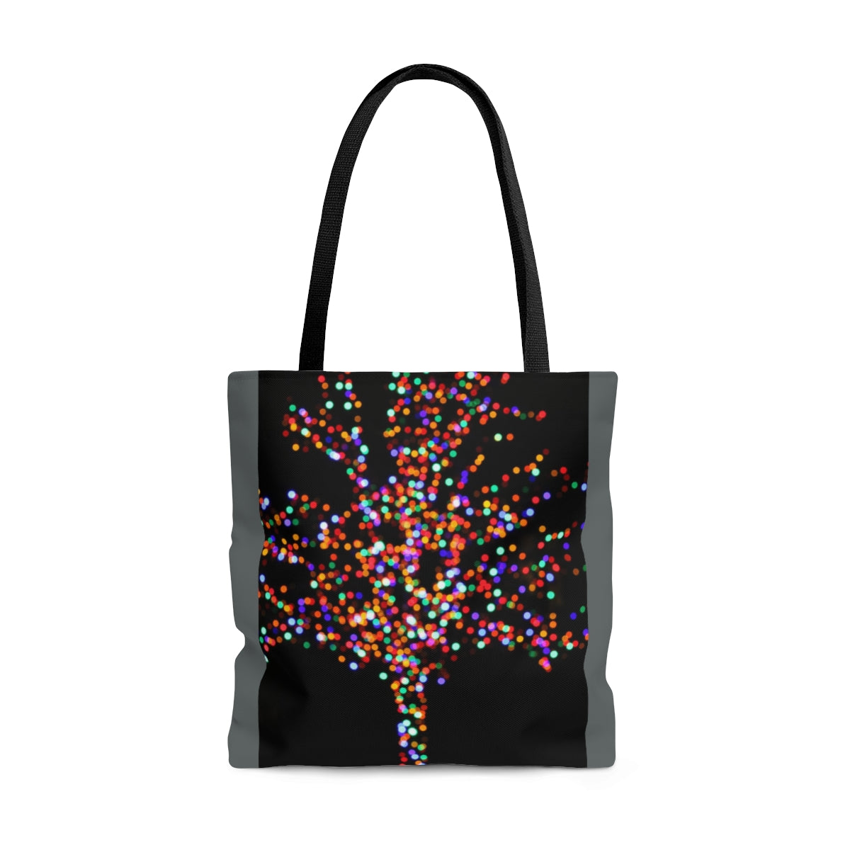 NN AOP Tote Bag Multi Colored Christmas Lights Tree