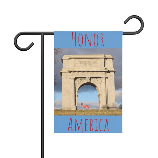 NN Garden Banner VF National Memorial Arch & American Flag