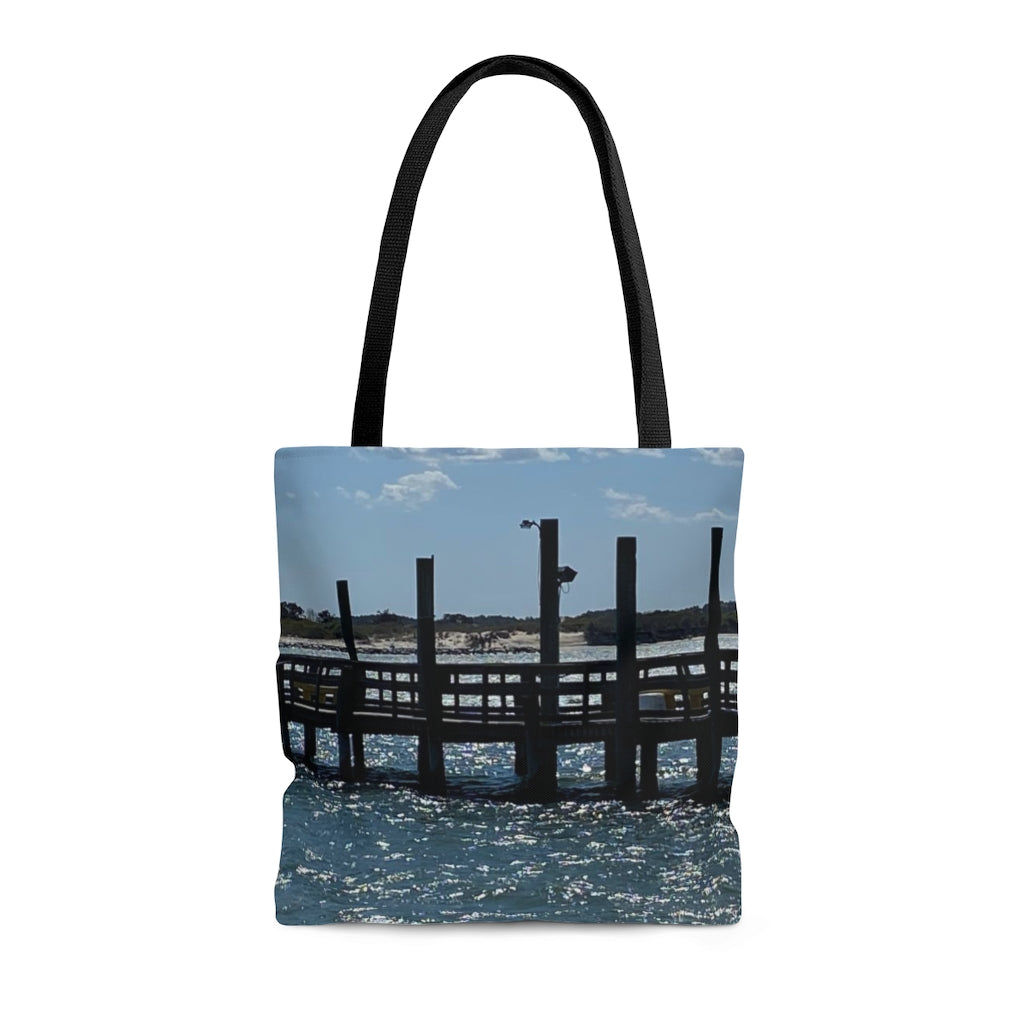 NN AOP Tote Bag Blue Sky Oceanic Fishing Pier