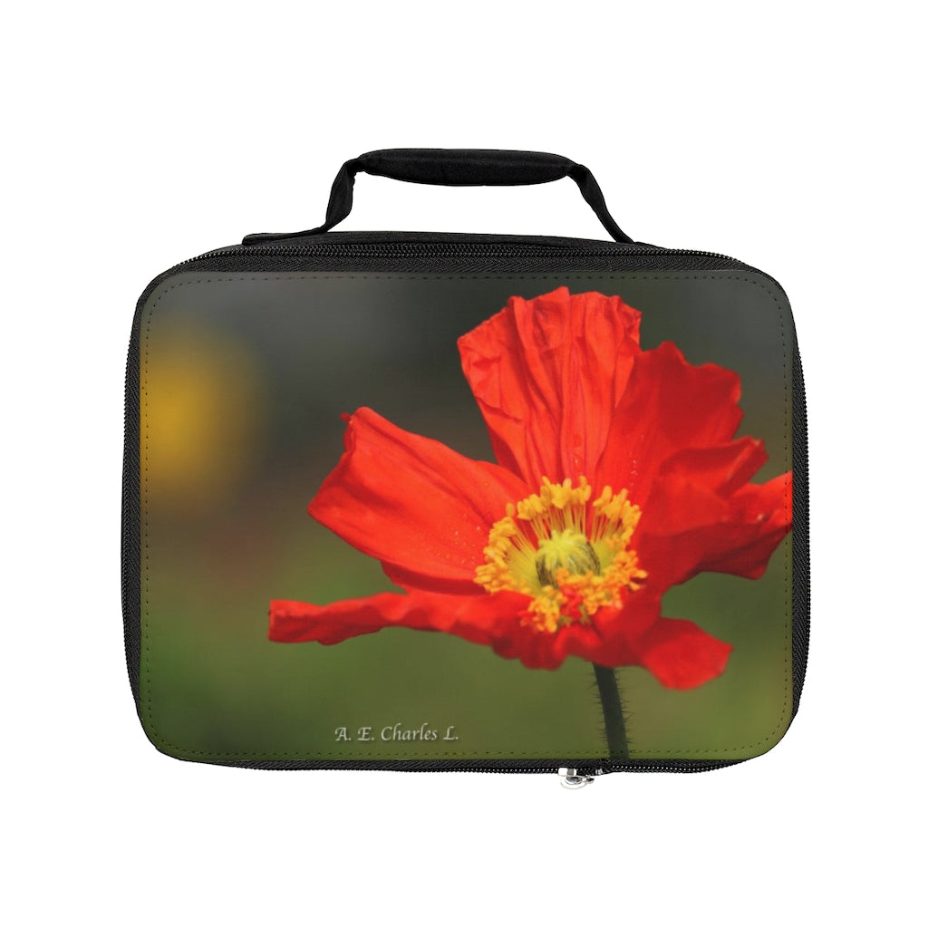 Lunch Bag Orange Flower