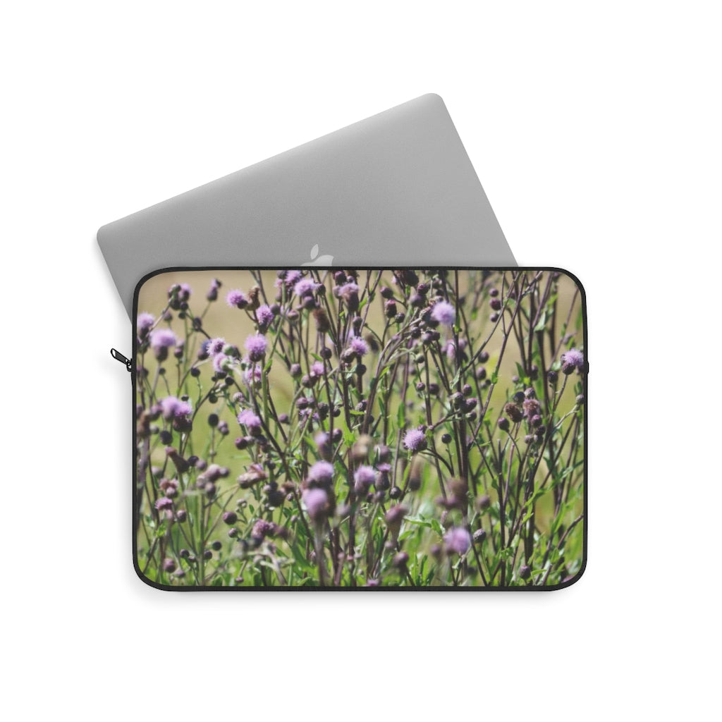 NN Laptop Sleeve Purple Fluff Flowers