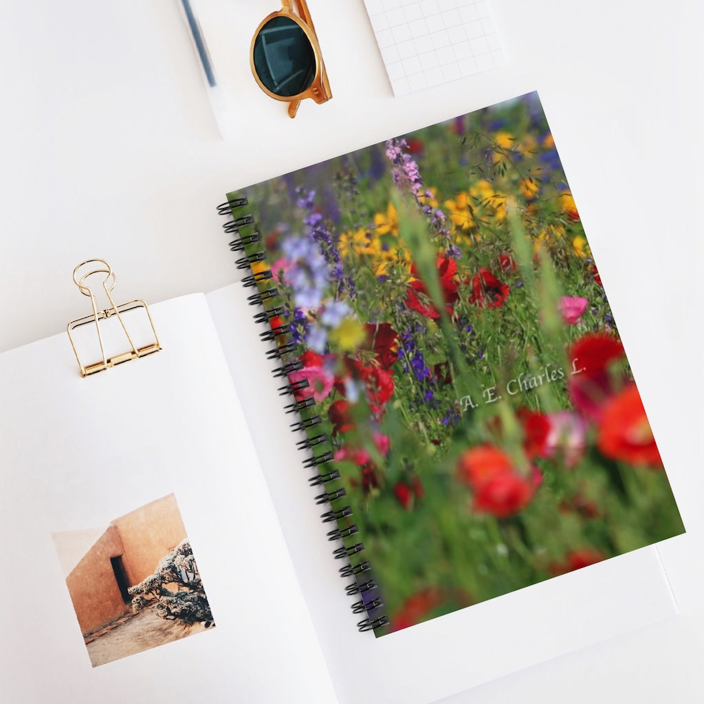 Spiral Notebook - Ruled Line Left Wildflowers