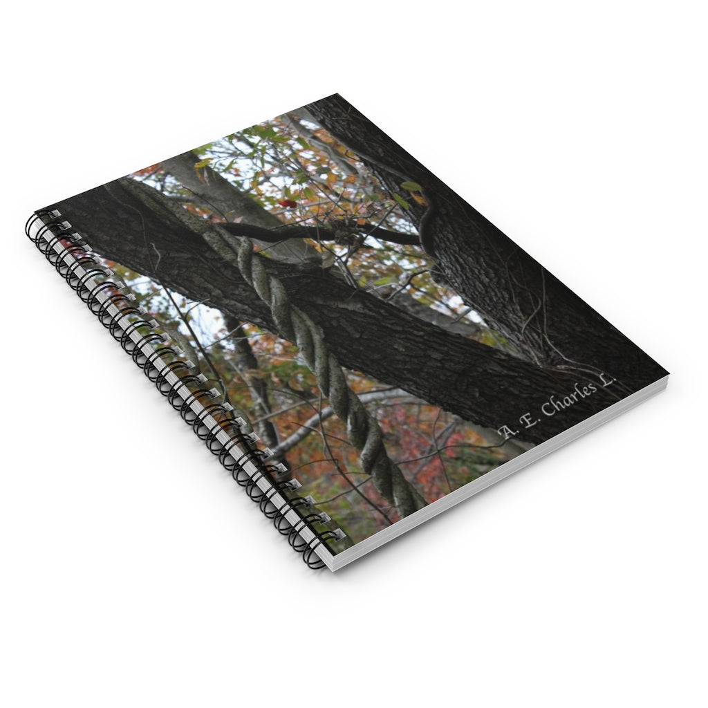 Spiral Notebook - Ruled Line Twisted Branches