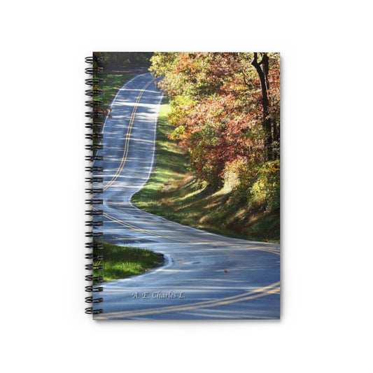 Spiral Notebook - Ruled Line Empty Road (WM)