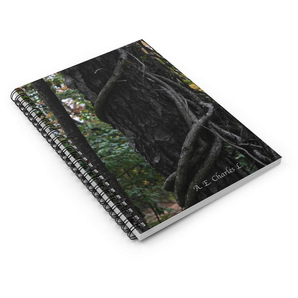 Spiral Notebook - Ruled Line Vined Tree