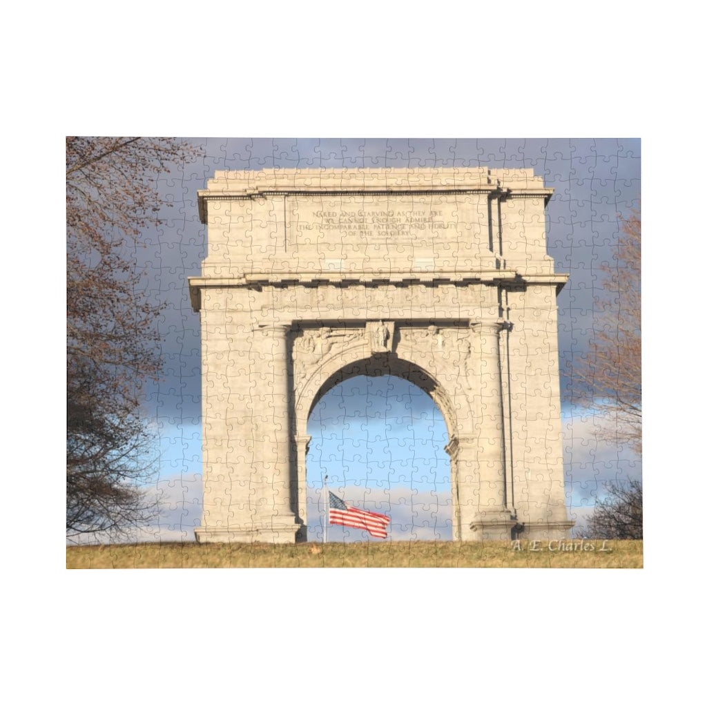 Puzzle 500 Piece VF National Memorial Arch & American Flag