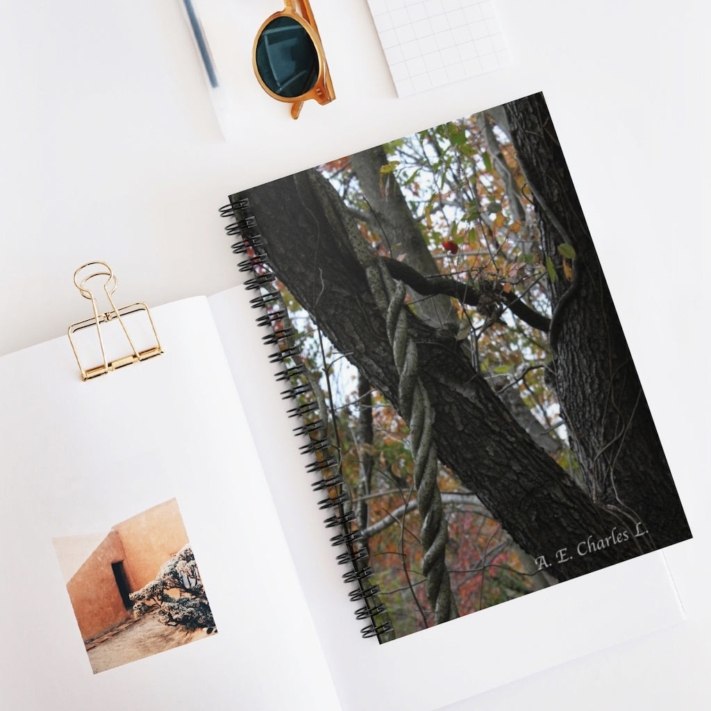 Spiral Notebook - Ruled Line Twisted Branches