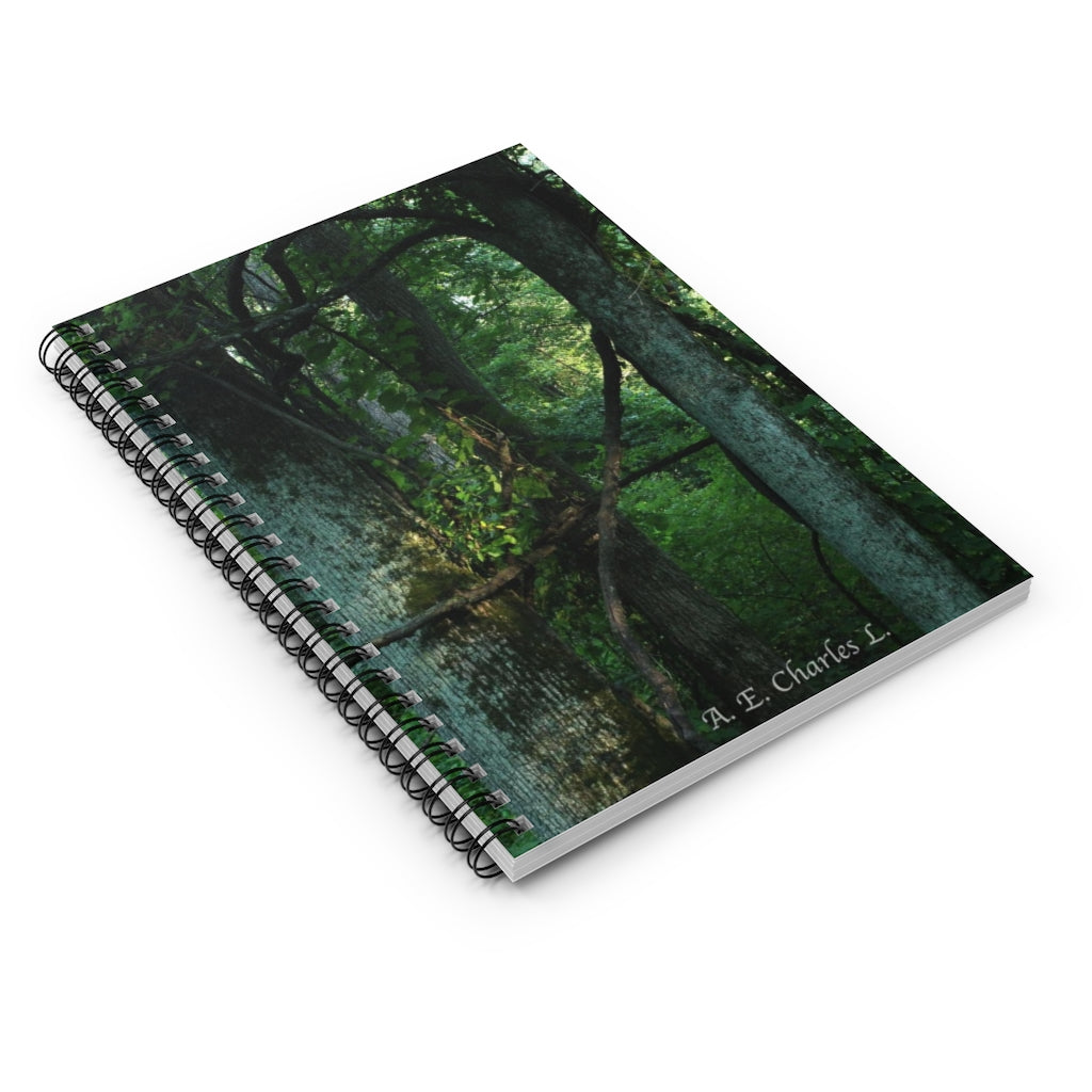 Spiral Notebook - Ruled Line Branch Shapes