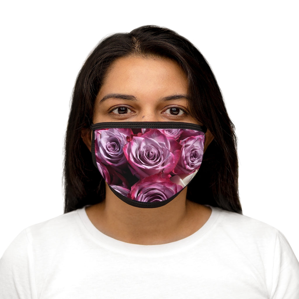 NN Mixed-Fabric Face Mask Bunch Of Pink Roses