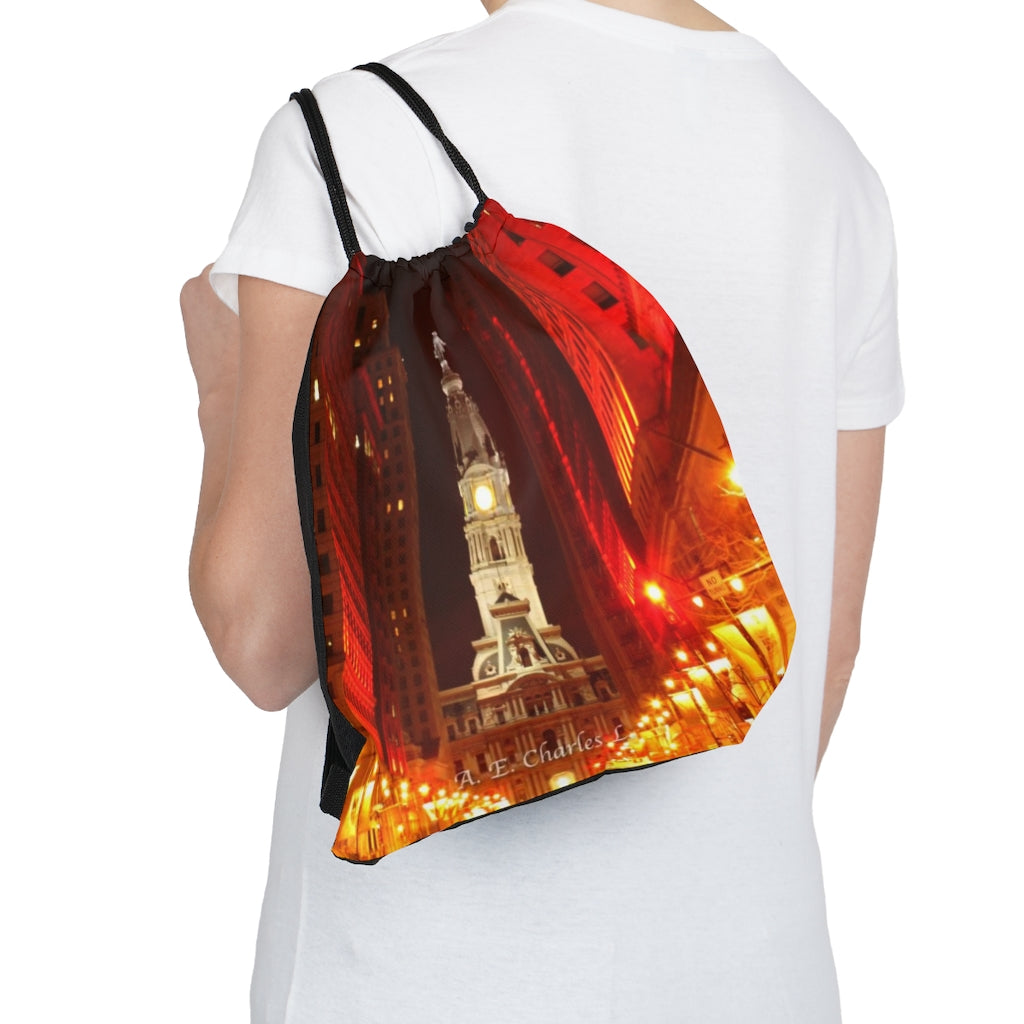 Outdoor Drawstring Bag Red Philadelphia