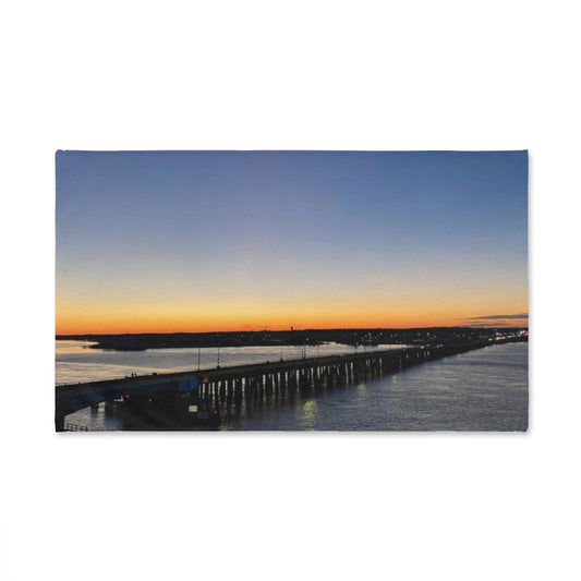 NN Fishing Hand Towel Blue Sky OCMD Bridge Over Water