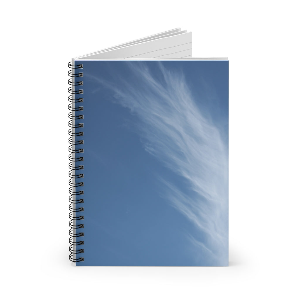 NN Spiral Notebook - Ruled Line Feather Cloud