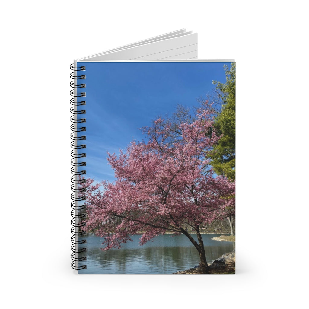 NN Spiral Notebook - Ruled Line (LP) Pink Tree & Water