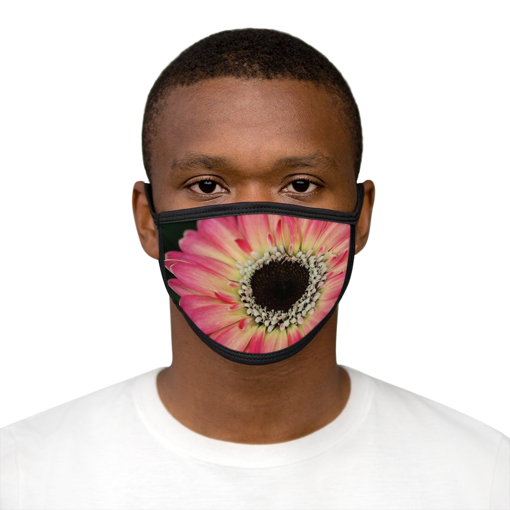 NN Mixed-Fabric Face Mask Right Pink Flower