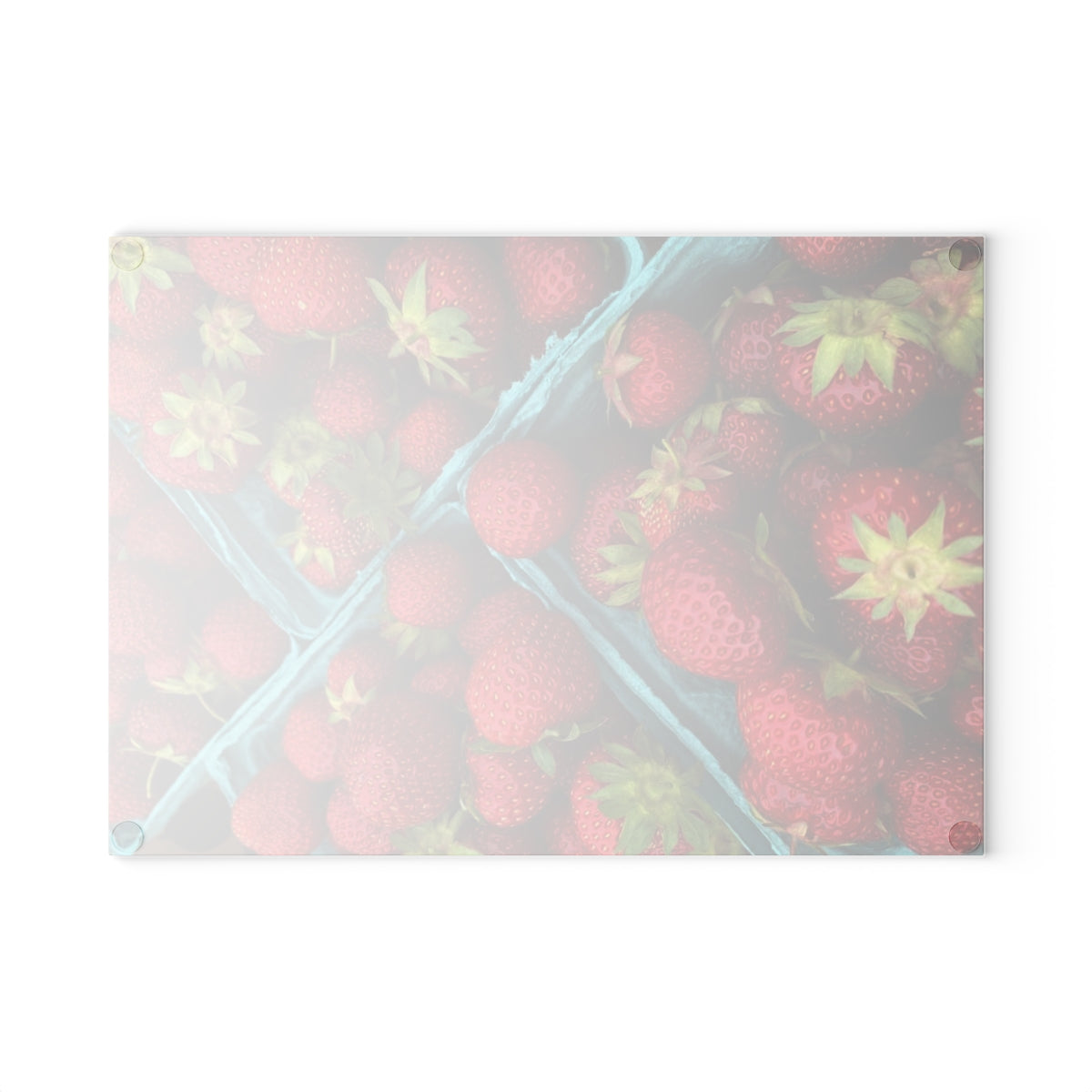 NN Glass Cutting Board Lots Of Strawberries