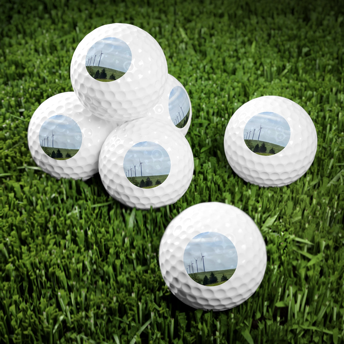 NN Golf Balls, 6pcs Sky & Left Wind Turbines