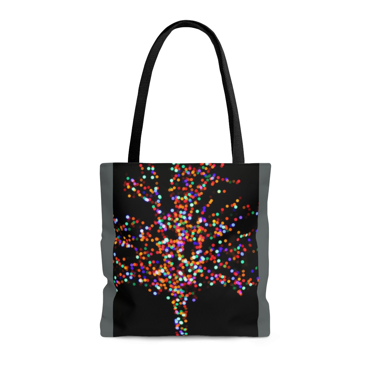 NN AOP Tote Bag Multi Colored Christmas Lights Tree