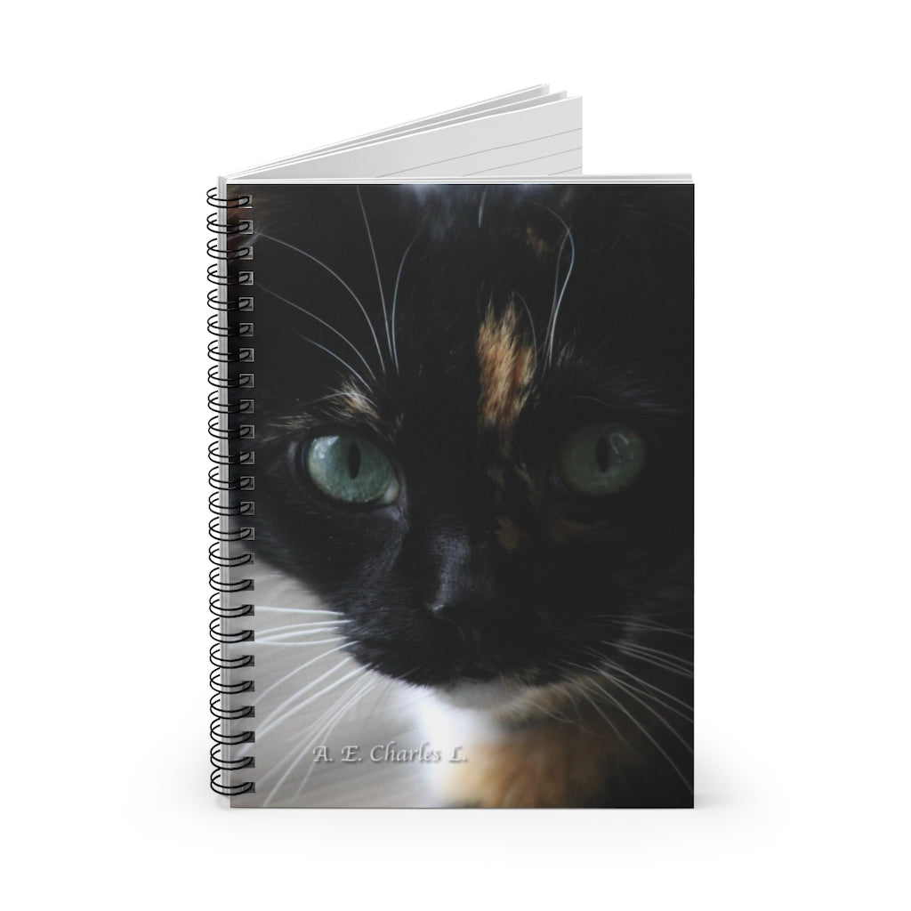 Spiral Notebook - Ruled Line Cat Face (P)