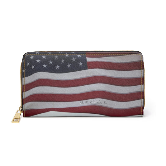 Zipper Wallet American Flag