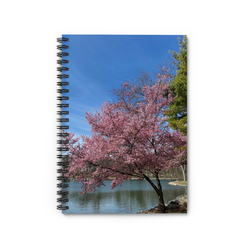 NN Spiral Notebook - Ruled Line (LP) Pink Tree & Water