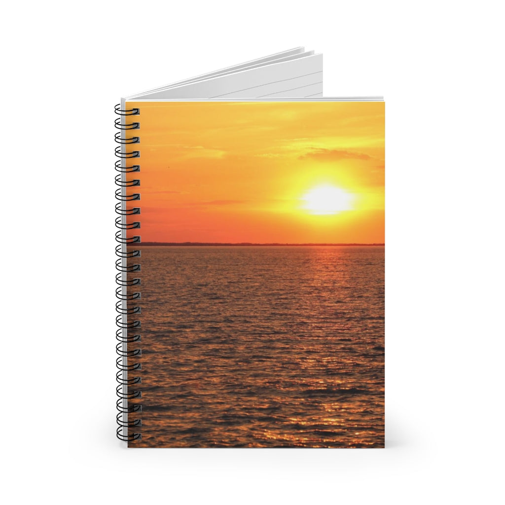 NN Spiral Notebook - Ruled Line Low Yellow Sun