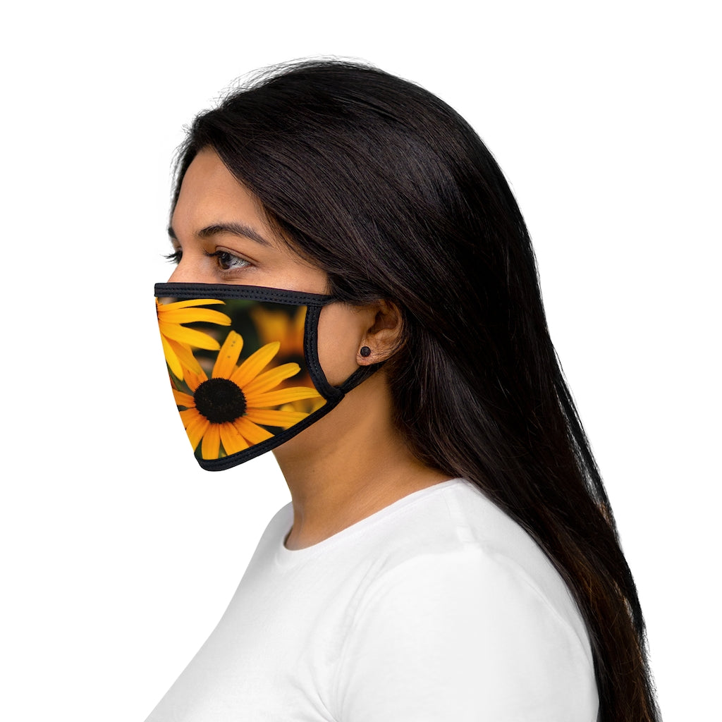 Mixed-Fabric Face Mask 2 Black Eyed Susans