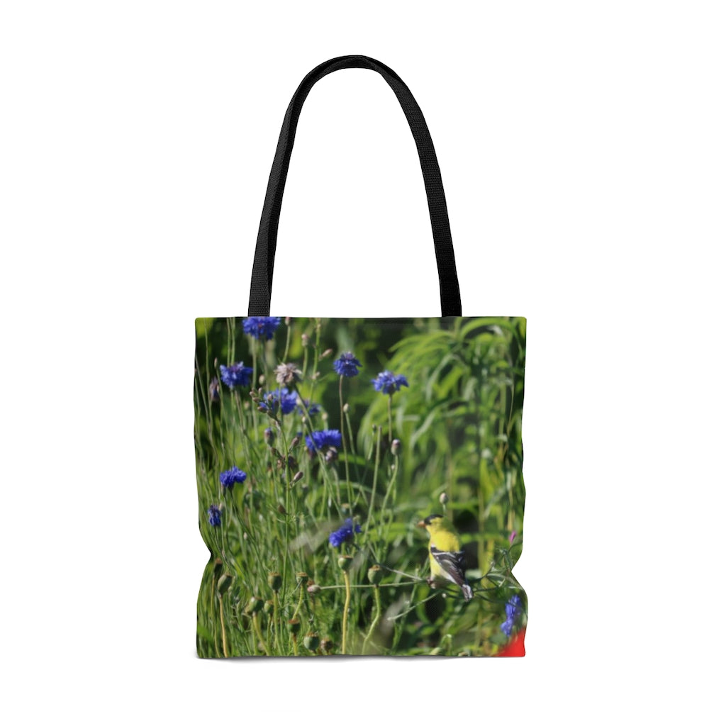 NN AOP Tote Bag Wildflowers & Goldfinch