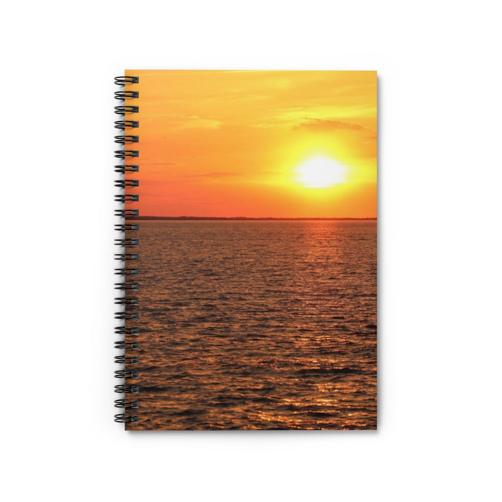 NN Spiral Notebook - Ruled Line Low Yellow Sun