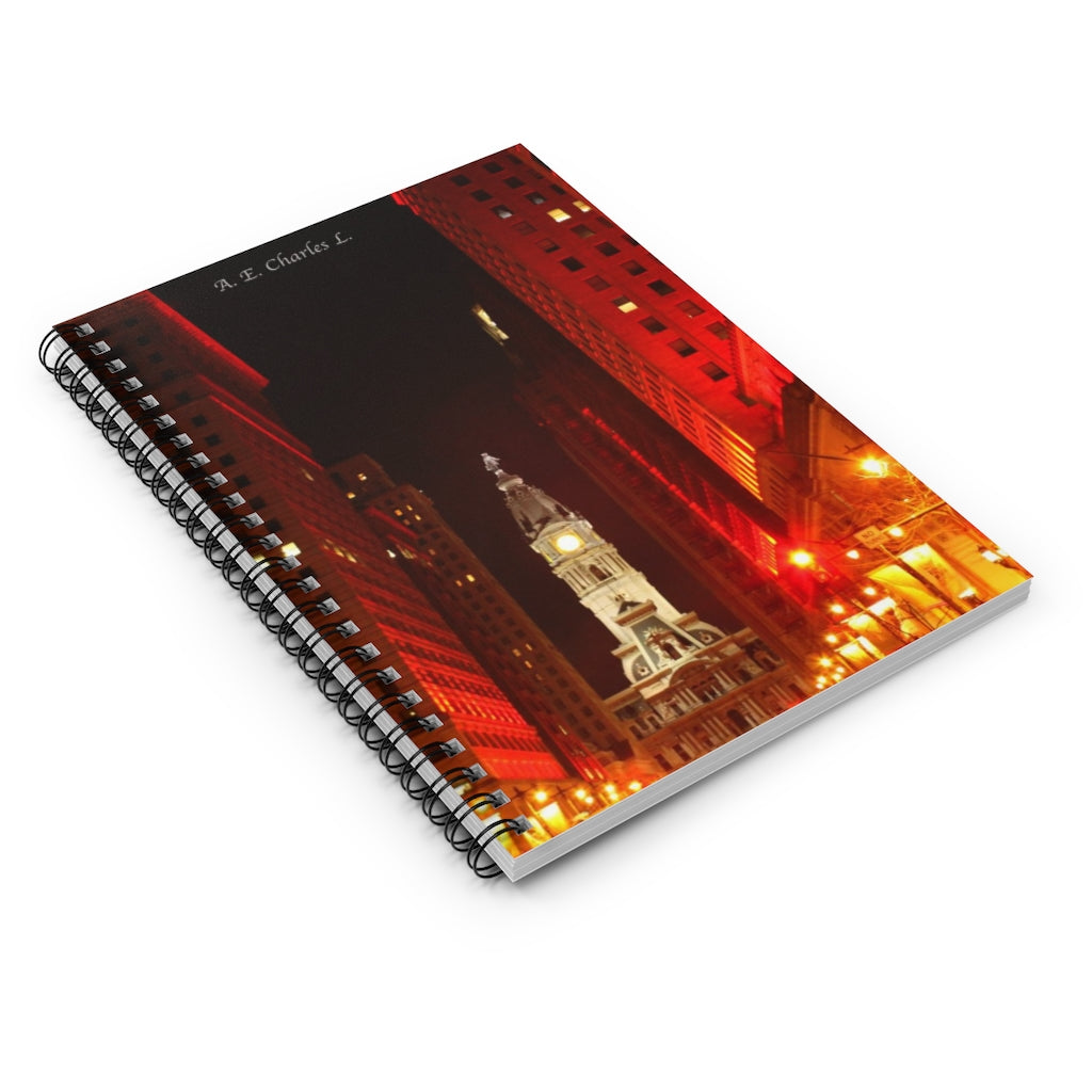 Spiral Notebook - Ruled Line Red Philadelphia