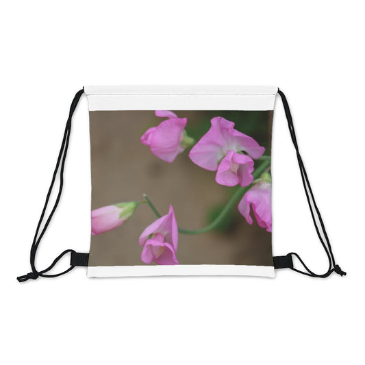 NN Outdoor Drawstring Bag Pink Vine Flowers