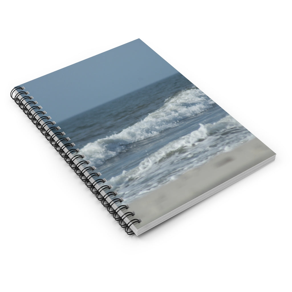 NN Spiral Notebook - Ruled Line Beach Rolling Waves