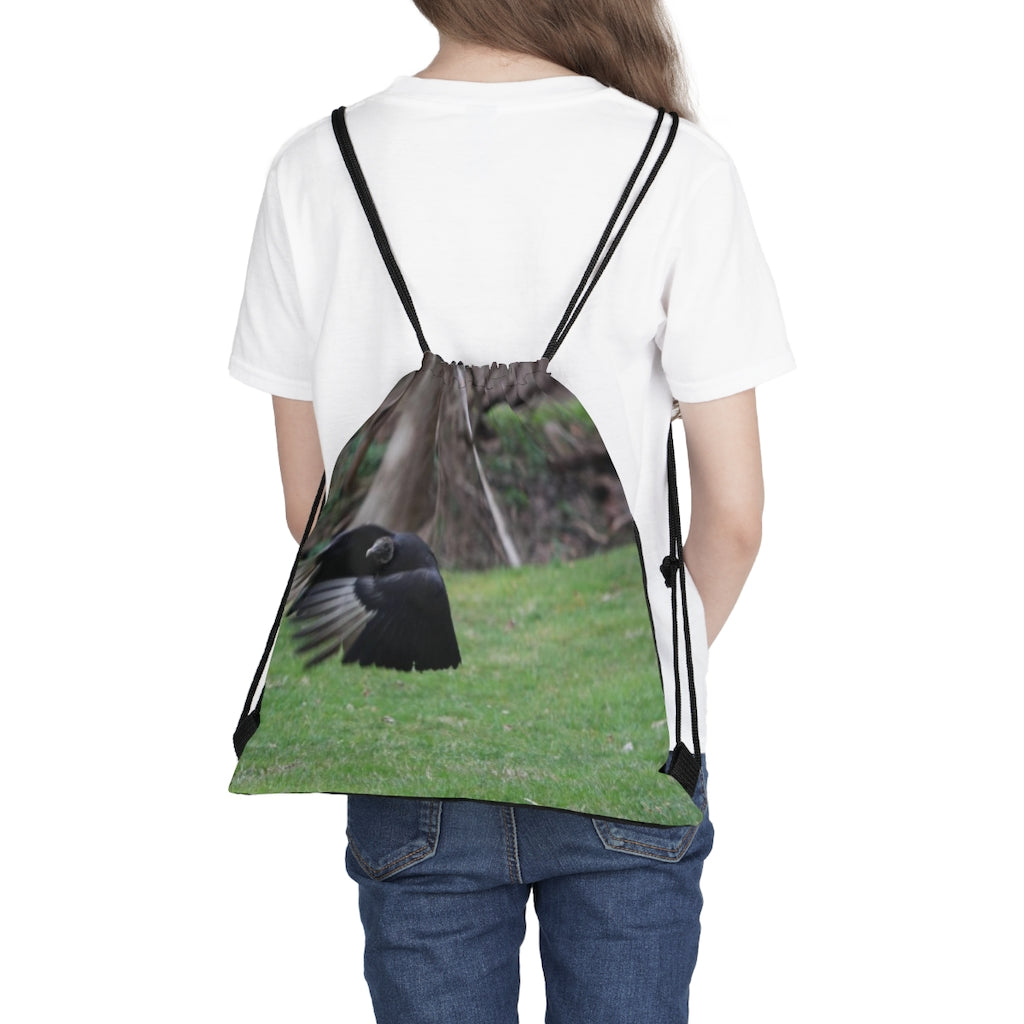 NN Outdoor Drawstring Bag Flying Black Vulture