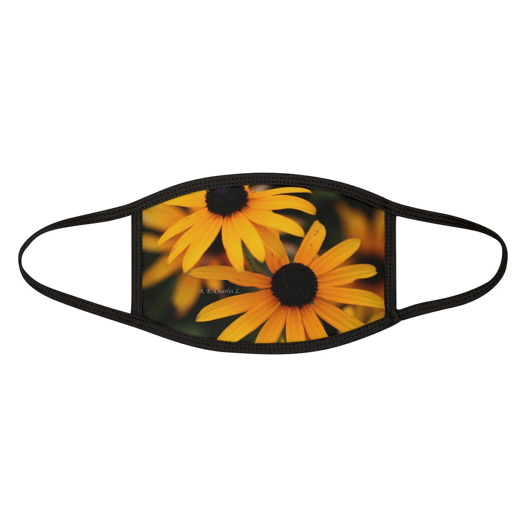 Mixed-Fabric Face Mask 2 Black Eyed Susans