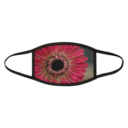 Mixed-Fabric Face Mask Pink Flower