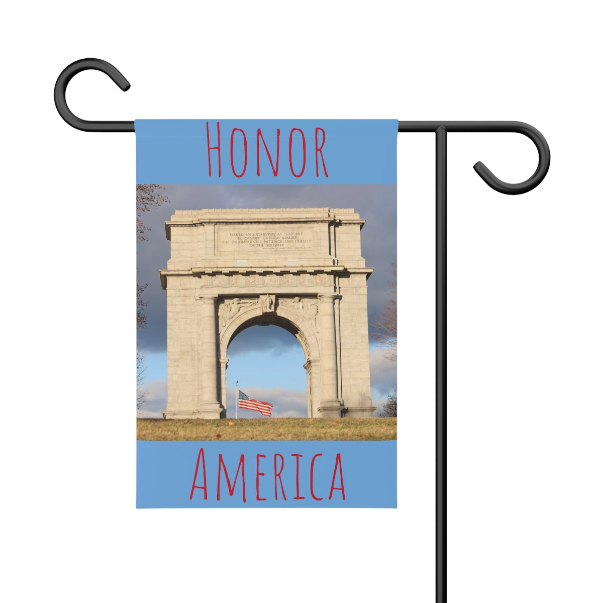 NN Garden Banner VF National Memorial Arch & American Flag