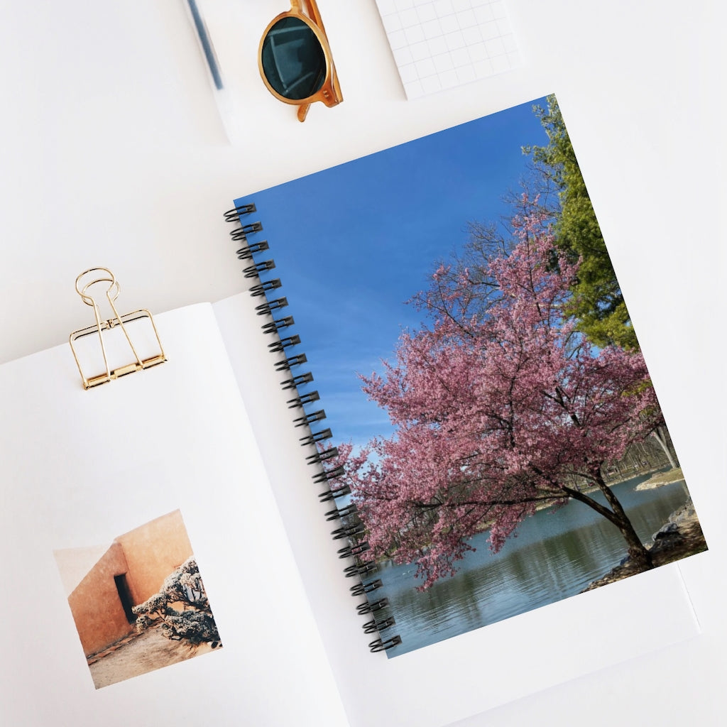 NN Spiral Notebook - Ruled Line (LP) Pink Tree & Water