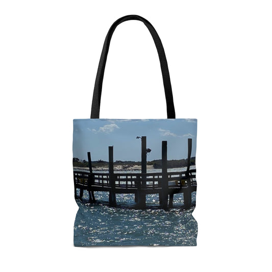 NN AOP Tote Bag Blue Sky Oceanic Fishing Pier